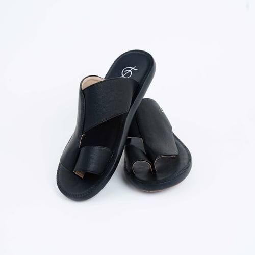 حذاء رجالي - أسود سادة