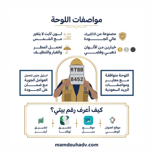 لوحة العنوان الوطني اكريليك مفرغة طبقتين مع نقش سد...