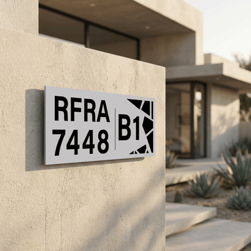 لوحة العنوان الوطني اكريليك مفرغة طبقتين مع نقش سد...