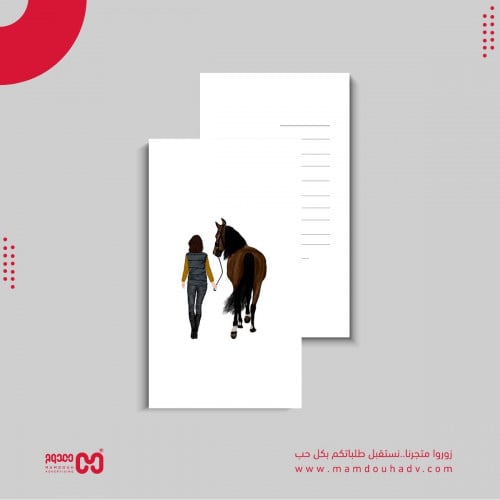 كرت بتصميم على شكل خيل (4)