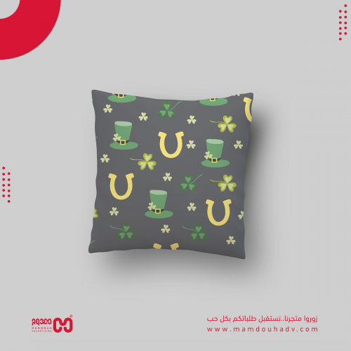 خدادية مطبوعة على شكل ورود وحرف مربعة