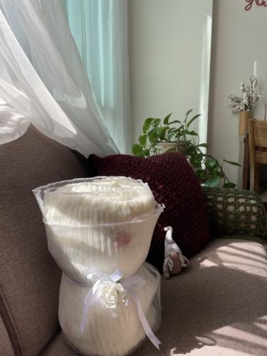 بطانية مولود بقلوب