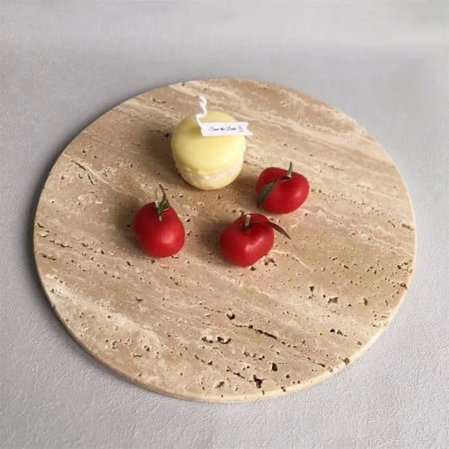 صينية ترافنتينو دائرية بدون قاعدة