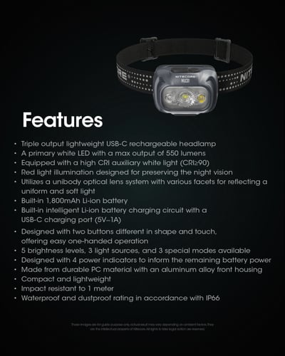 كشاف رأس NITECORE NU31