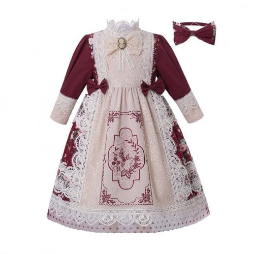 فستان بنات أسباني مع طوق شعر