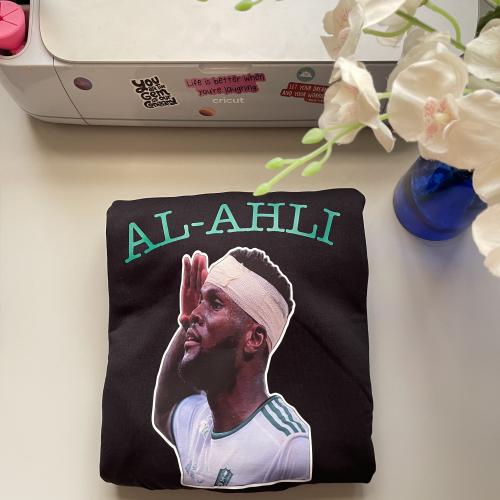 بلوفر أسود- التصميم من الجهتين حسب الطلب