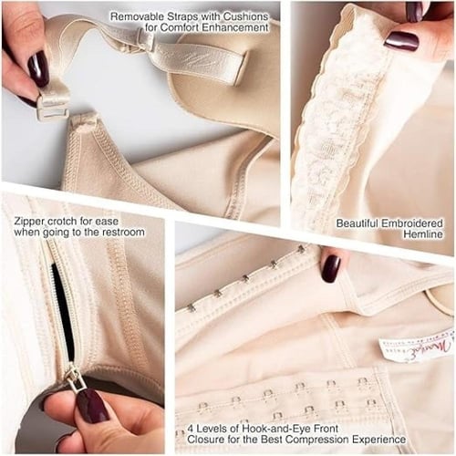 مشد جسم كامل من فاجاس ماريا اللون بيج -مقاس XL