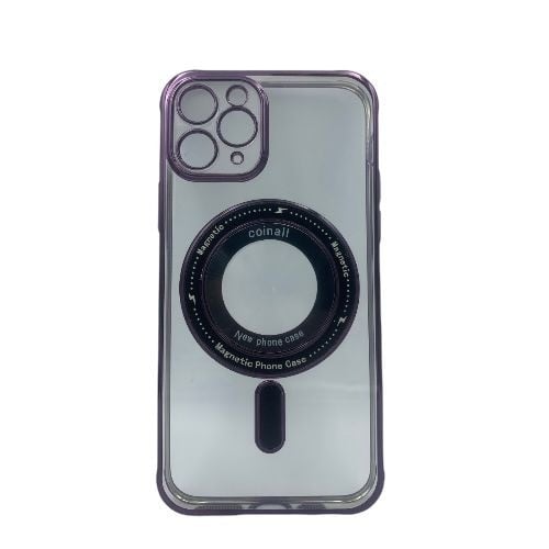 كفر ايفون 11PRO شفاف باطار ملون 4*1 - اللون