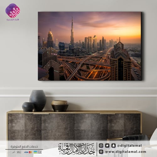 Wall art for skyscrapers in Dubai city