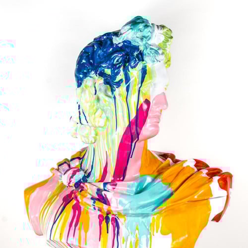 Sculpture splash paint