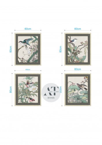 Parakeets Painting Frame
