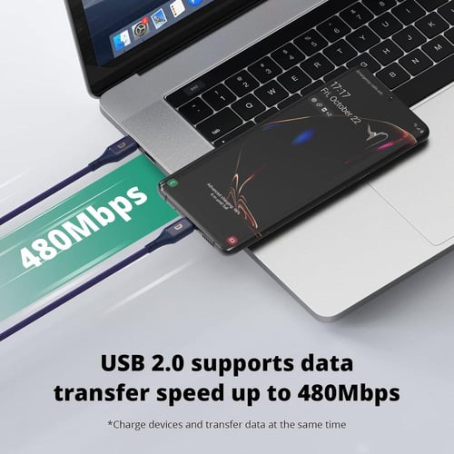 سلك شاحن (TYPE-C - TYPE-C) (ZDK2C2C3L) تايب سي - ت...