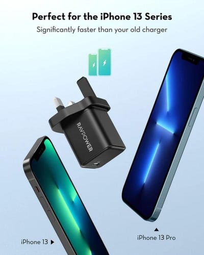 شاحن منزلي (20 واط) (RP-PC167) - مع مدخل تايب سي (...