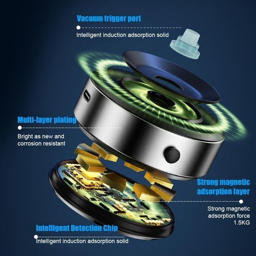 حامل جوال بتقنية الشفط دوران 360 درجة -VACUUM SUCT...