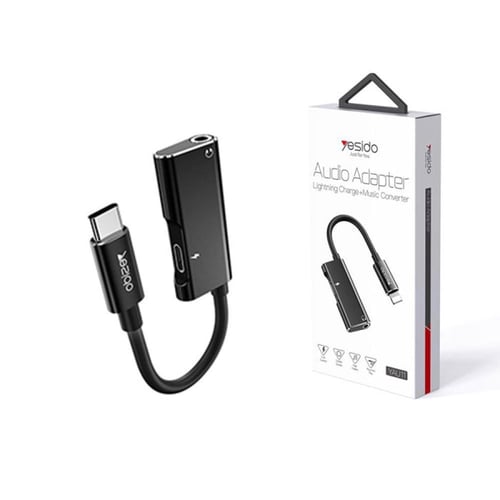 محول صوت 2 في 1 Lightning للايفون، شحن + محول صوت...