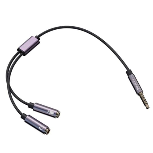 سلك موزع الصوت والميكروفون(YAU28) منفذ 3.5MM (30 س...