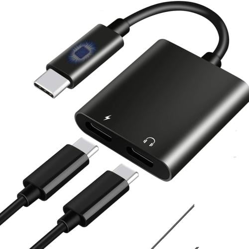 محول صوت وشاحن (AL-3062 تايب سي من AL-JAW