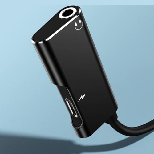 محول صوت 2 في 1 Lightning للايفون، شحن + محول صوت...