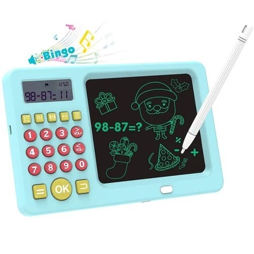 آلة حاسبة مع لوحة كتابة LCD،