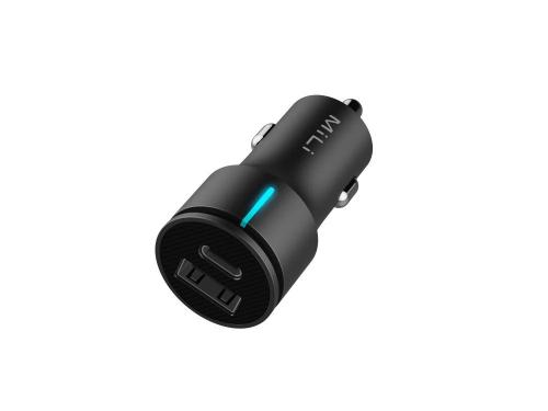 شاحن سيارة 27W HC-C18 بمنفذين USB و PD من Mili