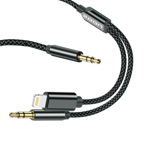 سلك الصوت 2 في 1 (3.5MM - 3.5MM + ايفون) (900254)...