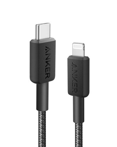 سلك شاحن (TYPE-C - LIGHTNING) (Anker 322 Braided A...