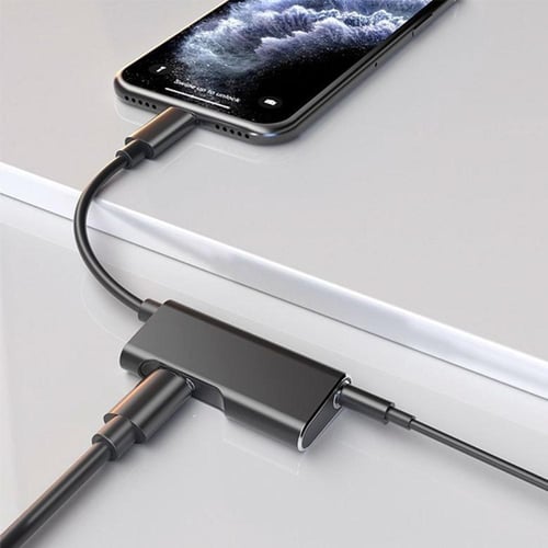محول صوت 2 في 1 Lightning للايفون، شحن + محول صوت...