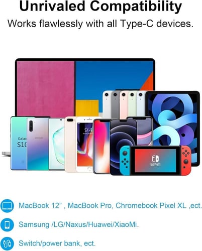 سلك شاحن (TYPE-C - TYPE-C) (HX-L08) تايب سي - تايب...