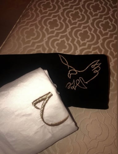 تطريز حرف، اسم، برج