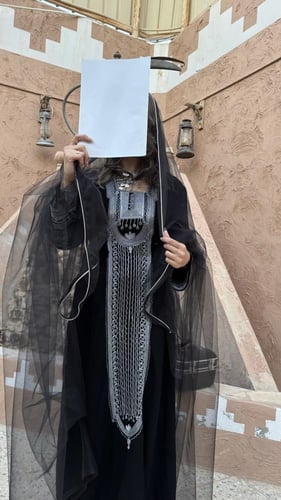 جلابية القط العسيري بالفضي