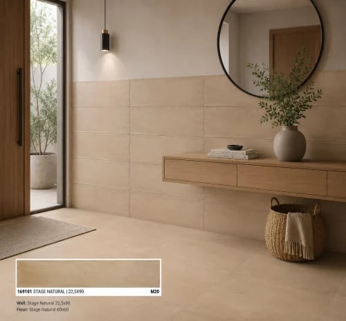 بورسلان إسباني Stage بمظهر إسمنتي – مقاس 22.5×90 سم