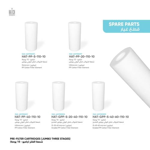 شمعة فلتر قطن البولي بروبلين مناسب لـلفلتر جامبو 1...