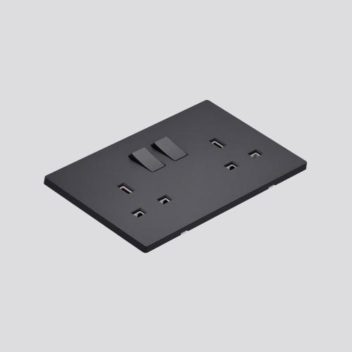 غطاء مقبس ثلاثي 13 امبير ثنائي القطب مزدوج