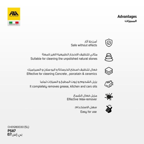 بي اس 87 برو - لإزالة بقع الزيوت العنيدة