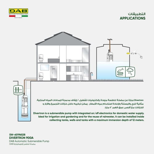 مضخة غاطسة أوتوماتيكية DAB Diverton 900A