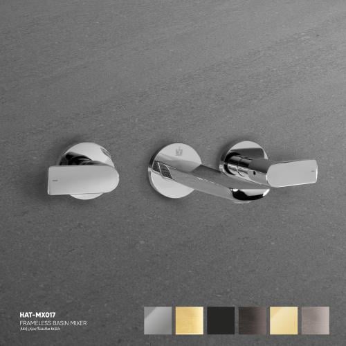 خلاط مغسلة جداري بدون إطار MX017