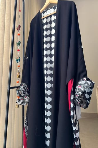 بشت من قماش الكريب والحرير الهندي مقاس الطول 58