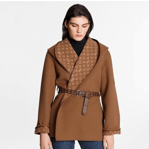 جاكيت LV لوس فيتون باللون البني مع الحزام هاي كوال...