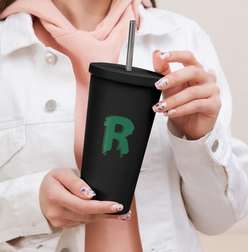 كوب معزول مميز بحرف R