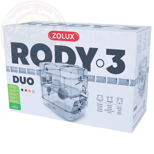 زولكس رودي 3 قفص ثنائي طوابق للهامستر والقوارض (أل...