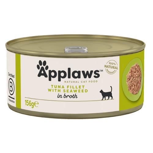 Applaws Wet Cat Food Tuna Fillet with Seaweed in G...