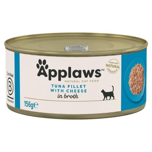 Applawz Wet Cat Food Tuna Fillet with Cheese in Br...
