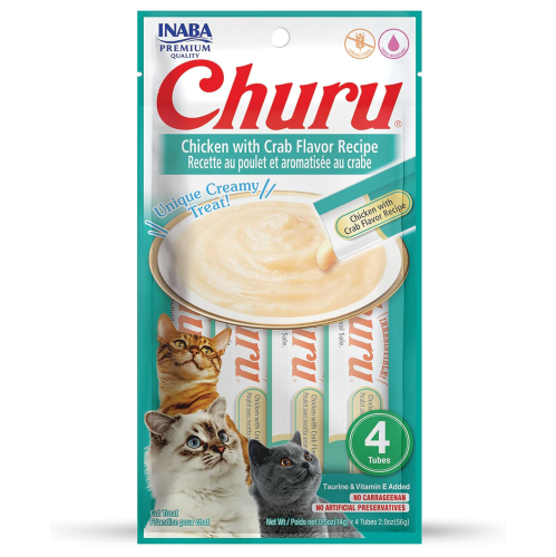 إنابا تشورو مكافآت للقطط هريسة الدجاج مع السلطعون...