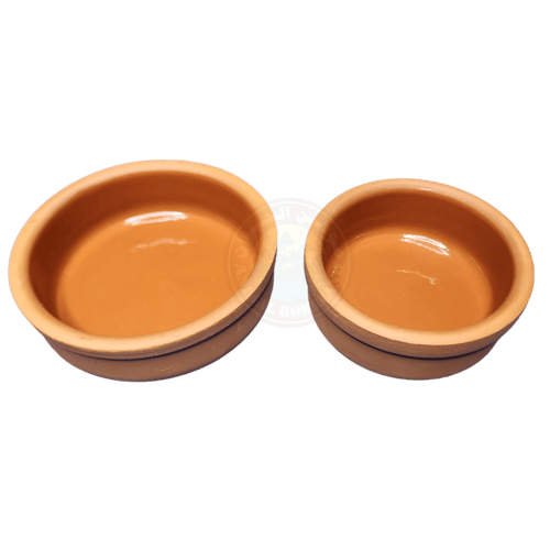 صحن من الفخار للطعام والشراب للطيور والقطط والقوار...