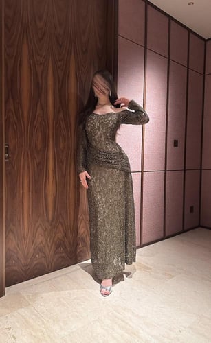 فستان سهره باللون البني