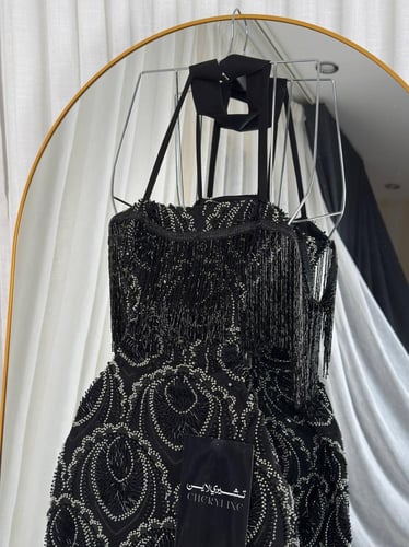 فستان سهره شك خرز وبطانه تفته