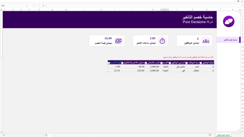 حاسبة خصم التأخير - Late Arrival Deduction Calcula...