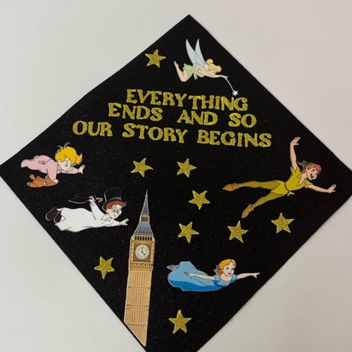 تزيين قبعة تخرج فوم لامع وطباعة