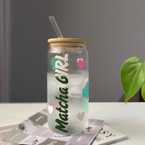 كوب مور زجاجي بتصميم ماتشا