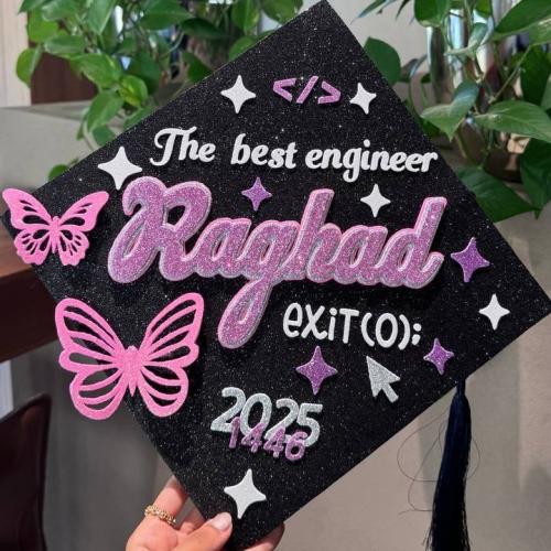 تزيين قبعة تخرج رغد